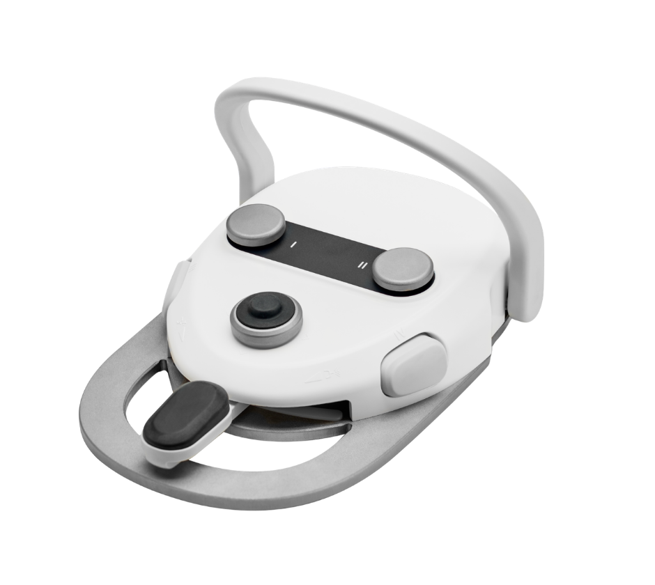 Control de pie Swing para unidad dental con pedales ergonómicos y joystick integrado para un manejo preciso sin manos